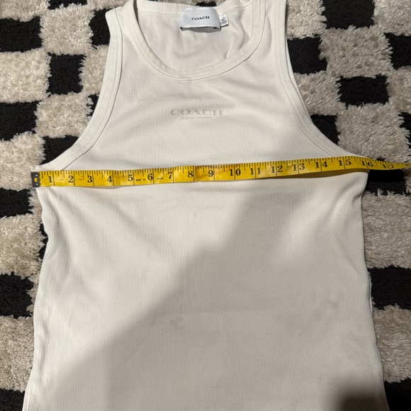 Coach Ivory Ribbed Tank Top - Picture 4 of 8